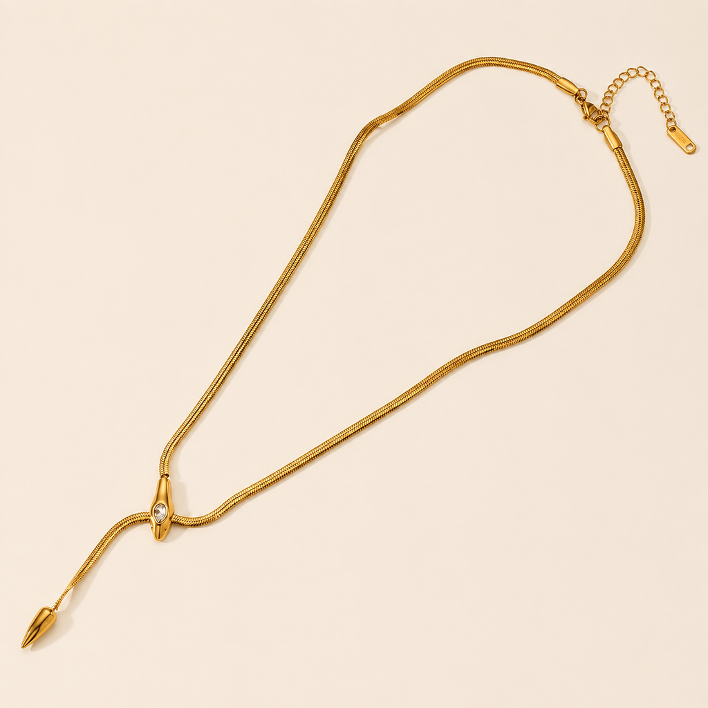 Collier Elyne Éclat doré sur fond ivoire Aliara